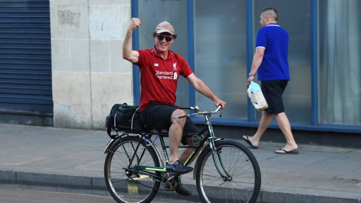 Liverpool fans flock to Anfield to celebrate Premier League title