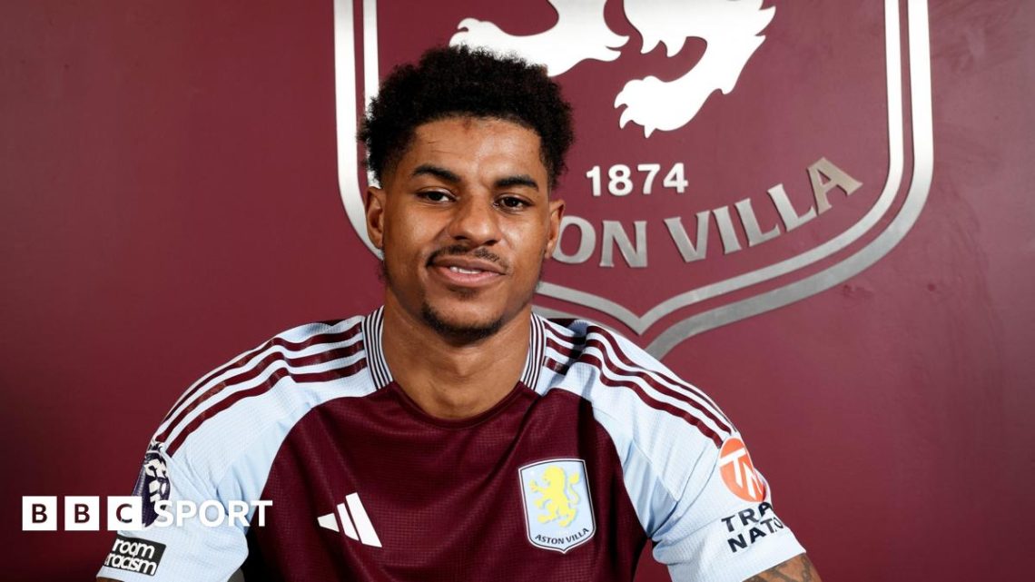 Marcus Rashford: Aston Villa complete loan deal for Manchester United forward Marcus Rashford: Aston Villa complete loan deal for Manchester United forward