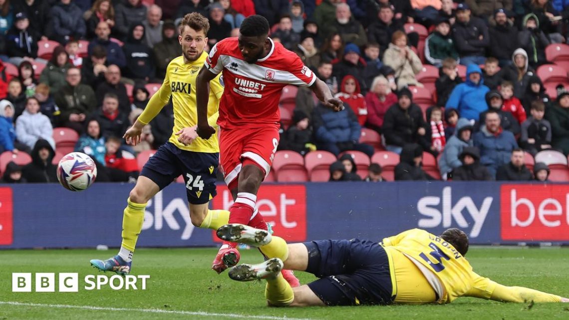 Middlesbrough 2-1 Oxford United – Play-off chasers Boro claim late winner Middlesbrough 2-1 Oxford United – Play-off chasers Boro claim late winner