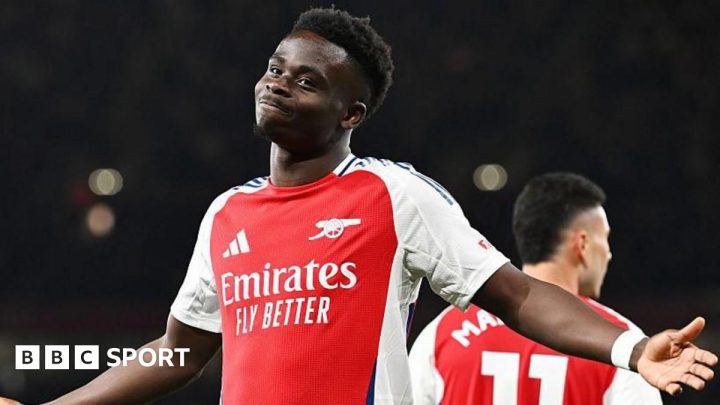Arsenal 2-1 Fulham: Bukayo Saka scores seven minutes into return from injury in Gunners win