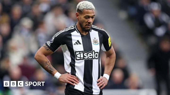 Joelinton unlikely to play for Newcastle again this season, says boss Eddie Howe