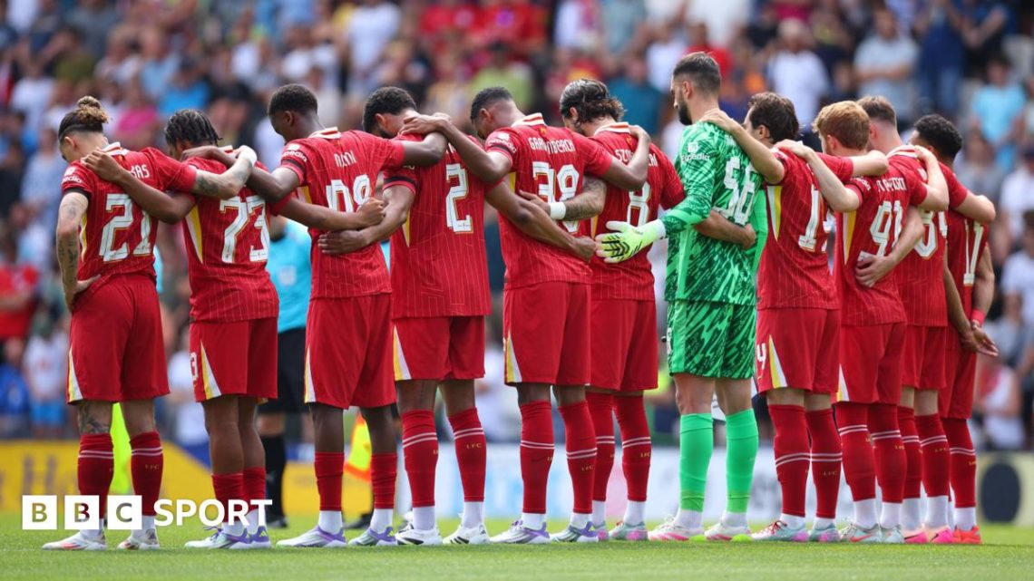 Diogo Jota: Liverpool pay tribute to forward in first match since his death Diogo Jota: Liverpool pay tribute to forward in first match since his death