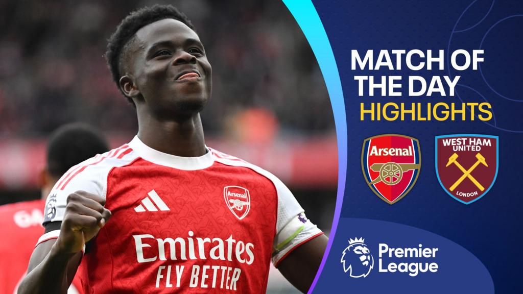 Rice and Saka score as Arsenal beat West Ham. Video, 00:08:08Rice and Saka score as Arsenal beat West Ham