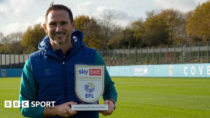 Frank Lampard: Coventry City wins Championship manager of the month award for October