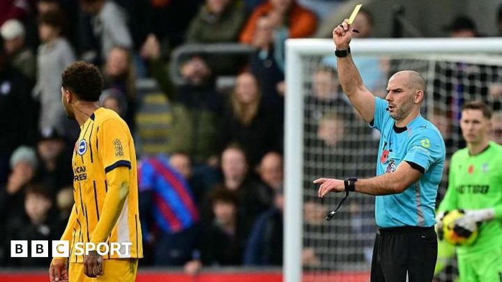 Crystal Palace 0-0 Brighton: Georginio Rutter booked for diving in goalless draw at Selhurst Park