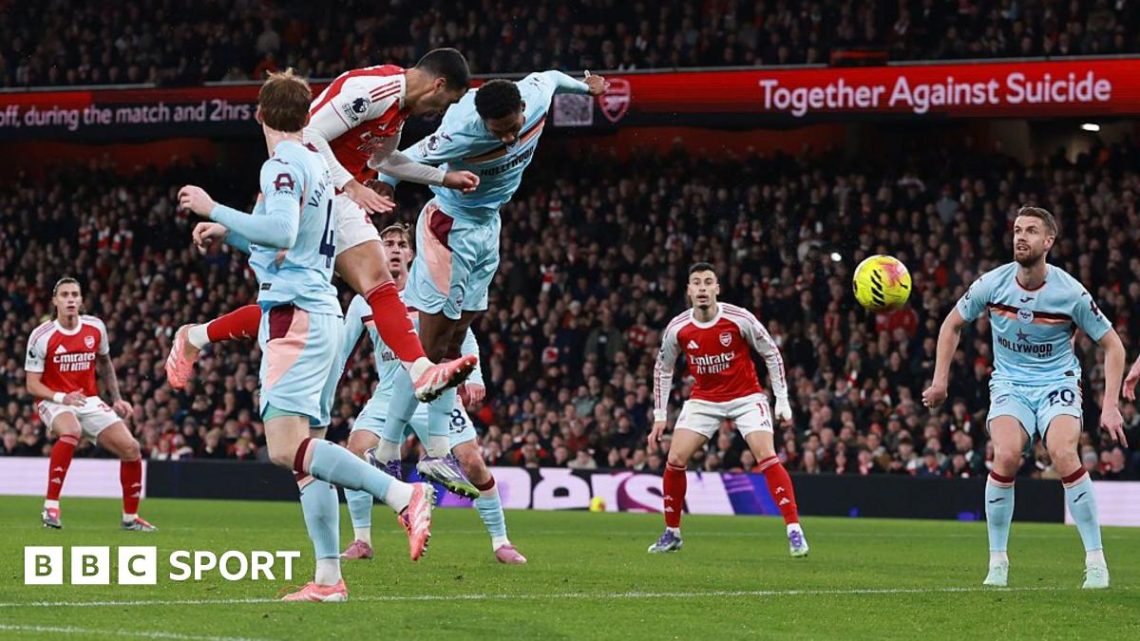 Merino and Saka score as Arsenal comfortably beat Brentford