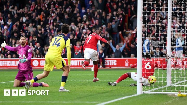 Nottingham Forest 3-0 Tottenham: Guglielmo Vicario errors hand Callum Hudson-Odoi double