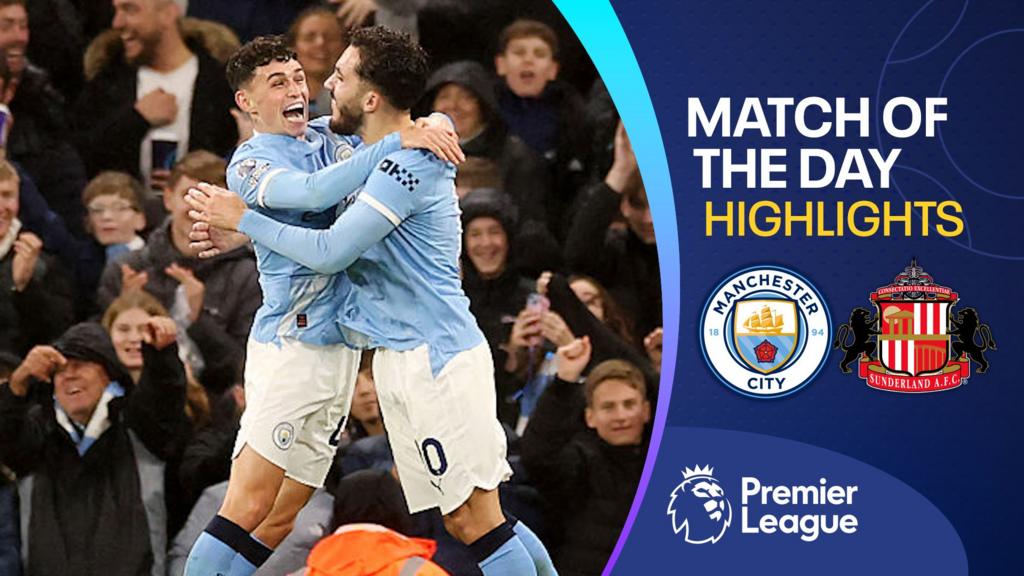 Man City beat Sunderland to narrow gap at top. Video, 00:09:16Man City beat Sunderland to narrow gap at top Man City beat Sunderland to narrow gap at top. Video, 00:09:16Man City beat Sunderland to narrow gap at top