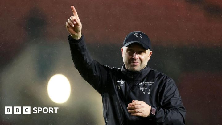 John Eustace: Derby boss says no-one is getting ‘carried away’ after 5-0 win