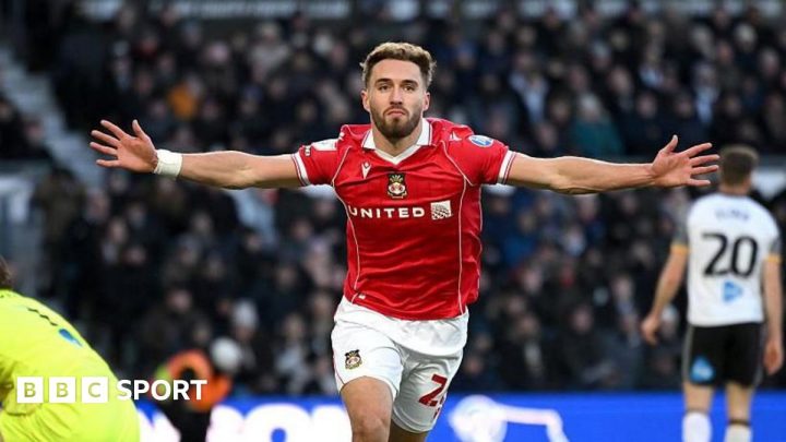 Derby County 1-2 Wrexham: Red Dragons earn fourth successive Championship win