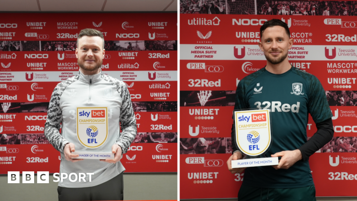 Middlesbrough: Kim Hellberg and Alan Browne win January awards