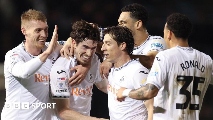 Portsmouth 1-2 Swansea City: Pompey survival hopes suffer a blow as Galbraith and Key strike
