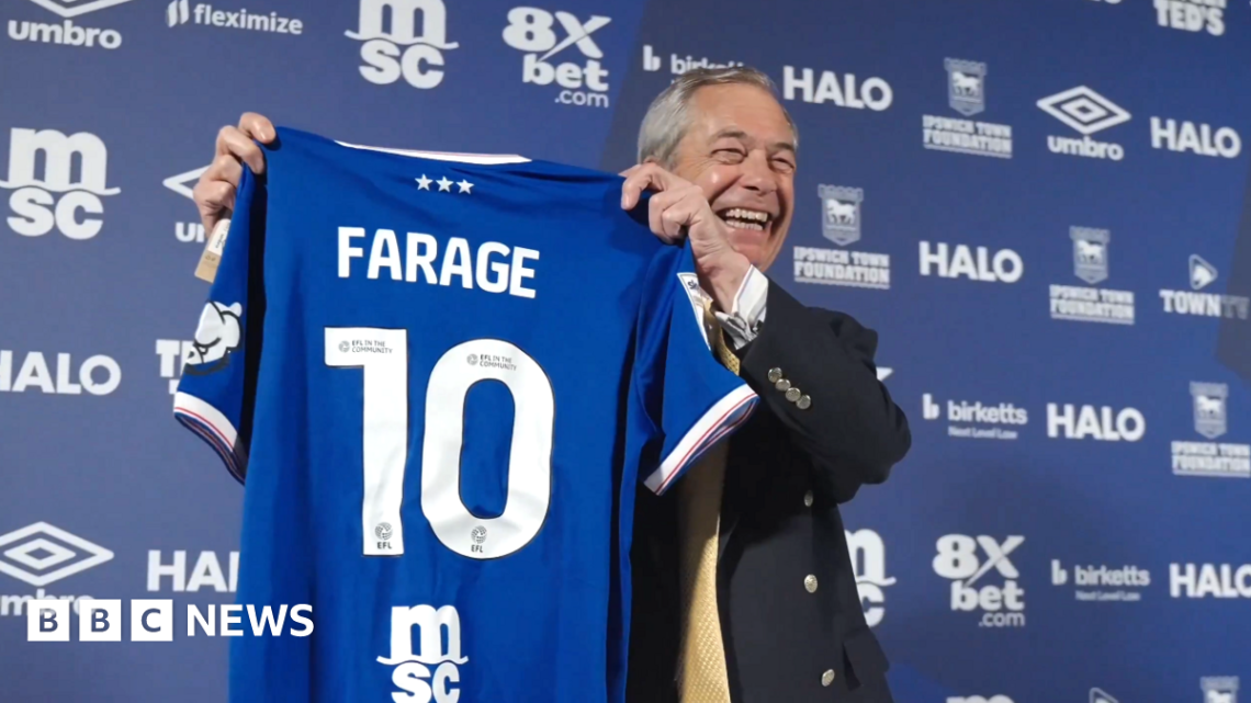 Nigel Farage was invited to Ipswich Town meeting, BBC told