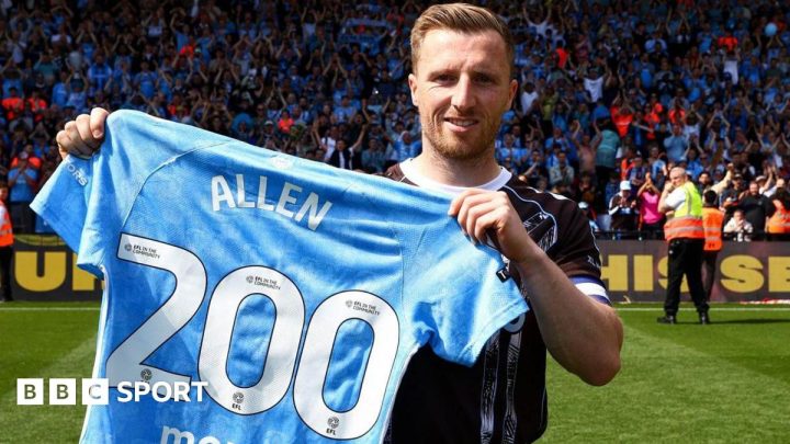 Jamie Allen: Premier-League bound Coventry City release long-serving midfielder