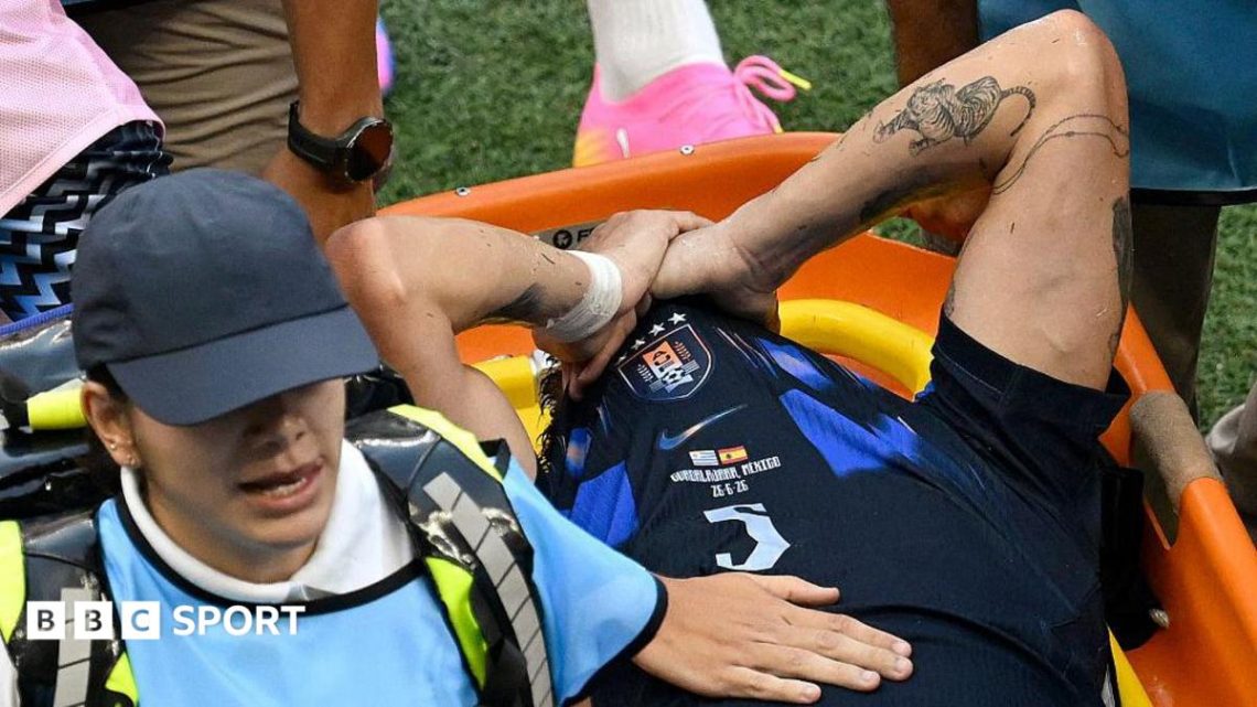 Manuel Ugarte: Man Utd confirm midfielder suffered knee ligament damage Manuel Ugarte: Man Utd confirm midfielder suffered knee ligament damage