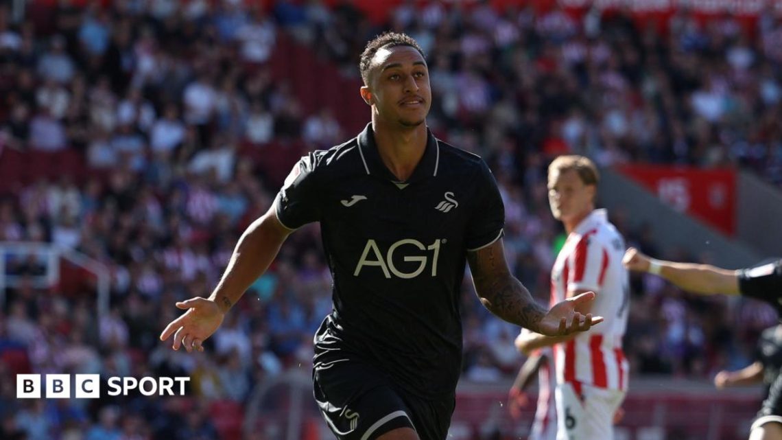 Stoke City 1-2 Swansea City: Adam Idah scores with first touch to seal comeback win