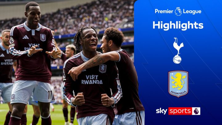Villa hold on at sorry Spurs to earn first PL win of season